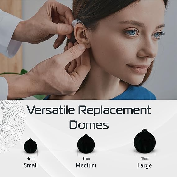 Widex Round Ear Tip Hearing Aid Domes, Pack of 10 Two Vent Domes