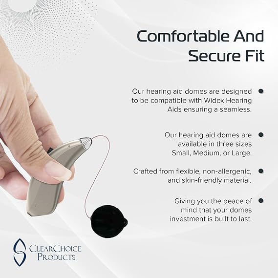 Widex Round Ear Tip Hearing Aid Domes, Pack of 10 Two Vent Domes