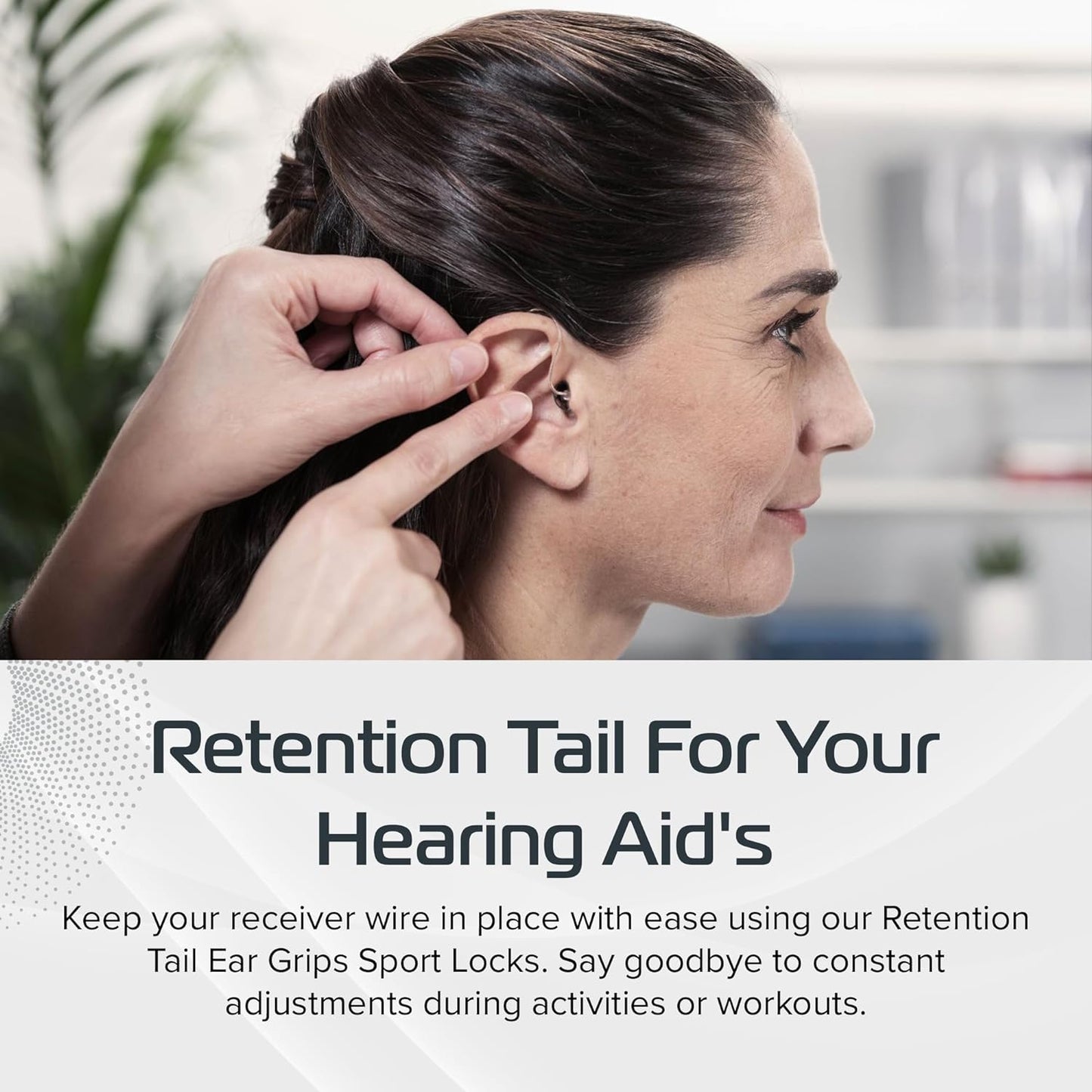 GN Resound Sport Lock for ONE/Omnia/NEXIA/VIVIA - Pack of 10 Retention Tail for Hearing Aids