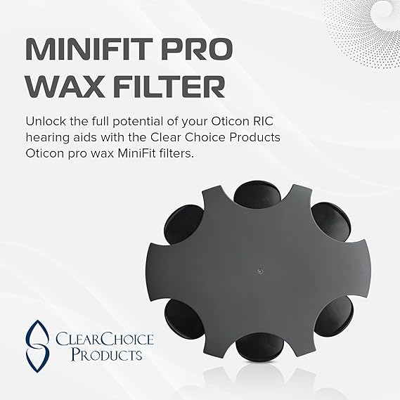 36 Pcs Wax Guards for Oticon - ProWax MiniFit Hearing Aid Supplies Replacement Wax Filters for Oticon, GN Resound & Clear Choice Hearing Aids - Pack of 6