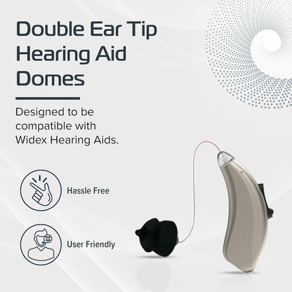 Widex  Double Ear Tip Hearing Aid Domes Pack of 10 for Lasting Comfort