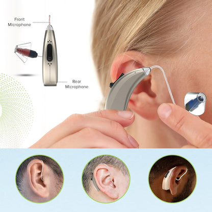 Bijou Hearing Aids for Adults with Noise Cancelling and 3 Modes Amplifiers