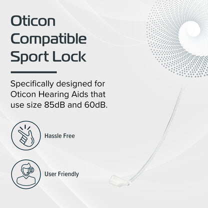 Oticon Sport Lock Pack of 4 Retention Tail for Hearing Aids