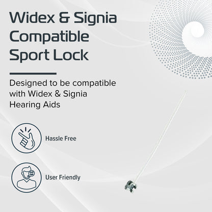 Widex & Signia Sport Lock Pack of 4 Retention Tail for Hearing Aids