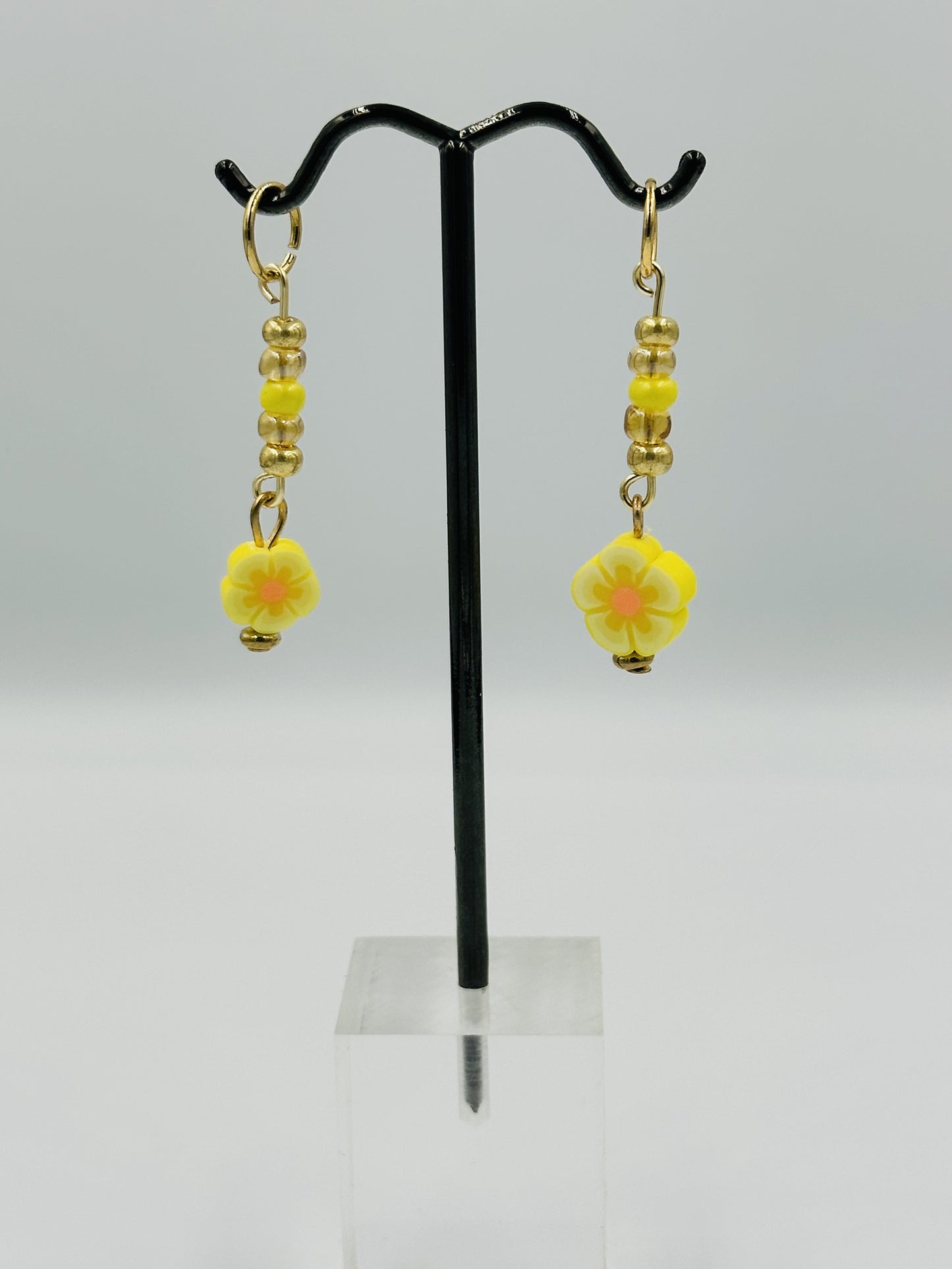 Flower Hearing Aid Charms, Yellow